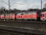 BR218 218 106 und 218 338 am 28.November 2009 im damaligen Bh L�beck.