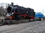 BR99 Ohne Rauchkammert�r und R�der stand am 11.April 2010 in der Einsatzstelle Putbus die 99 1784.
