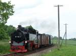 BR99 99 1784 am 12.Juni 2010 zwischen Putbus und Lauterbach.