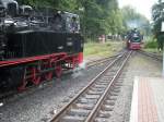Zugkreuzung in Binz.99 4802 ...  Mirko Schmidt 29.07.2010