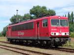 155 001-1 von DB Cargo war auch am 21.08.04 im BW Berlin-Schneweide vertreten.
