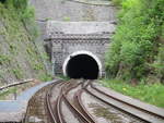 Die Einfahrt in den Brandleitetunnel in Oberhof am 27.Mai 2020.Einst war der Brandleitetunnel mit knapp 3 km Lnge der lngste Tunnel bei der DR.