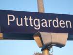 Bahnhofs-Schild Puttgarden am 02.01.2011