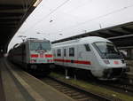 Am Mittag des 25.01.2020 waren im Rostock Hbf 146 577-2 und der IC 1279 nach Dresden Hbf vertreten.