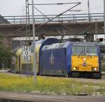 146 521-0(Moin Moin) als ME von Hamburg Hbf nach Bremen Hbf kurz vor der Ausfahrt im Harburger Bahnhof.(23.07.2011)