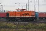 LOCON OST-V100 beim Rangieren in Hamburg-Waltershof.20.11.2011