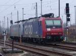 482 020-5 von SBB-Cargo +186 108 abgestellt im Bahnhof Stendal.(20.11.10)