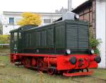 Diesellokomotive V 36 027,Eigentmer:DB-Museum Nrnberg-Leihgabe,stand zu den Schweriner Modellbahn-Tagen drauen zur besichtigung.29.09.2012 