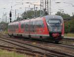 642 194 als RB 27878 von Stendal nach Braunschweig Hbf bei der Ausfahrt im Bahnhof Stendal.23.06.2012