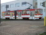 Tw308 im Straßenbahndepot Gotha am 01.März 2023.
