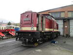 v100-ost-west/810918/das-harzkamel-199-872am-24april-2023im Das Harzkamel 199 872,am 24.April 2023,im Bw Wernigerode Westerntor.