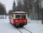 thueringen-10/836723/479-203-an-der-einzigen-zwischenstationin 479 203 an der einzigen Zwischenstation,in Oberweißbach Deesbach,am 19.Januar 2024,auf der Fahrt nach Lichtenhain.