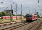 628 435-9 verlie am 13.06.2014 Rostock Hbf Richtung Gstrow/Lbeck links stehen 3xDABbuzfa 760+2xDBuza748.
