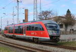 BR 642/841376/642-548-als-rb-12-von 642 548 als RB 12 von Graal-Müritz nach Rostock Hbf bei der Einfahrt im Rostocker Hbf.17.03.2024