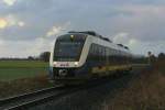 BR 648 LINT 41/393527/evb-vt109-als-rb33-nach-bremerhavencuxhaven EVB VT109 als RB33 nach Bremerhaven/Cuxhaven am 24.12.2014 um 15:50 Uhr bei Apensen aufgenommen