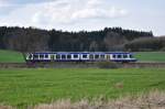 BR 648 LINT 41/420183/der-alstom-coradia-lint-41-vt226 Der Alstom Coradia LINT 41 (VT226) der BRB auf der Paartalstrecke (KBS983) zischen Sulzbach und Unterschneitbach in Richtung Ingolstadt, am 12.04.2015