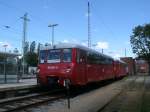 Am 02.Juni 2012 wartete der LVT 172 001-0/601-7 in Bergen/Rgen auf die RE-Zge aus Stralsund und Sassnitz.