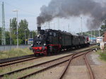 BR 91/497681/91-134-und-am-schlu-die 91 134 und am Schlu die MTEG 112 703-4,bei der Ausfahrt,am 21.Mai 2016,aus Bergen/Rgen.