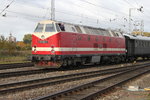 119 158-4(219 158-3)mit DPE 20047 von Berlin-Schneweide nach Bad Doberan bei der Einfahrt im Rostocker Hbf.29.10.2016