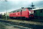 Selbst das Bw Rostock hatte die 218 in seinem Bestand.So war im November 1999 die damals beim Bw Rostock beheimatete 218 212 in ihrem Heimat-Bw.