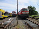 BR 218/700900/218-313-und-218-902am-03juni 218 313 und 218 902,am 03.Juni 2020,im Bw Leipzig Engelsdorf.