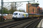 PCT 223 155 mit ARS Altmann Autotransportzug am 29.04.2016 in Hamburg-Harburg