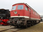 BR 232/521445/132-372-4-stand-zu-den-schweriner 132 372-4 stand zu den Schweriner Modellbahn-Tagen drauen zur besichtigung.01.10.2016