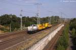203 166-4 STRABAG Rail GmbH mit einem Bauzug in Stendal(Wahrburg) und fuhr in Richtung Salzwedel weiter. 22.08.2013 