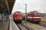 V180/162904/228-757-1--142-110-6-der 228 757-1 & 142 110-6 der EBS - Erfurter Bahnservice GmbH in Rathenow. 11.10.2011