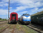 V180/700916/auch-die-228-758-stand-etwas Auch die 228 758 stand etwas versteckt,am 30.Mai 2020,im Eisenbahnmuseum Arnstadt.