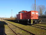 V60/648179/die-els-346-685-standam-16februar Die ELS 346 685 stand,am 16.Februar 2019,im ehemaligen Bahnhof Neustrelitz Süd.