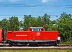 Die 714 012 (ex DB 212 277-8, ex DB V 100 2277) der DB Netz Notfalltechnik, als eine der beiden Lokomotiven des in Mannheim stationierten Tunnelrettungszuges  auch Tunnelhilfszug (TuHi), hier am