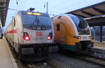 Bombardier/906936/147-581-am-morgen-des-25012026 147 581 am Morgen des 25.01.2026 im Rostocker Hbf.