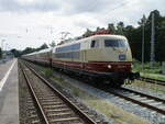 BR 103/821272/103-245-wurde-mit-sonderzug-aus 103 245 wurde mit Sonderzug aus Göttingen,am 05.August 2023,in Binz abgestellt.