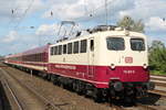 BR 110/576316/am-mittag-des-16092017-stand-110 Am Mittag des 16.09.2017 stand 110 169-0 im Bahnhof Rostock-Bramow.
