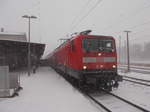 112 186,am 11.Januar 2017,auf Gleis 2 in Bergen/Rügen.