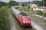 BR 120/567400/120-119-3-mit-ic-457koeln-binzbei-der 120 119-3 mit IC 457(Köln-Binz)bei der Durchfahrt Haltepunkt Rostock-Kassebohm.22.07.2017