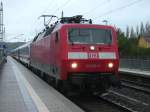 120 138 brachte am 15.Mai 2010 den Uex 1805 Binz-Kln bis nach Stralsund.In Bergen/Rgen wurde planmig gehalten.