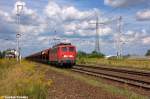 140 811-1 DB Schenker Rail Deutschland AG mit einem Fcs Ganzzug in Satzkorn und fuhr in Richtung Golm weiter. 23.08.2012