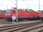 Von der Rhein-Ruhr-S-Bahn kam,am 08.April 2017,die 143 030 in den Bh Seddin.