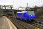 SRI 145 087 mit Containertragwagenzug Hamburg-Harburg Richtung Hamburg-Waltershof am 26.03.2015