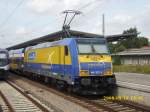 Am 19.August 2008 hielt 146 522 mit dem InterConnex,aus Leipzig,in Gstrow,um dann weiter zufahren nach Warnemnde.