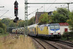 ME 146-10 verläßt den Buchholzer Bahnhof in Richtung Hamburg. Datum: 07.10.2020