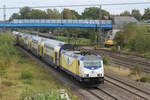 BR 146/826109/me-146-18-kommt-aus-hamburg-und ME 146-18 kommt aus Hamburg und macht gleich 'Halt' im Tostedter Bahnhof. Datum: 29.09.2023.