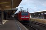 146 124-3 kam als RE 14205 in Braunschweig an und fuhr dann spter wieder als RE 14208 zurck nach Bielefeld. 15.09.2010