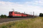 151 102-1 & 151 064-3 (kalt) DB Schenker Rail Deutschland AG mit dem GM 60226 von Ziltendorf EKO nach Hansaport in Vietznitz. 17.08.2013 