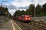 151 113-8 & 151 104-7 DB Schenker Rail Deutschland AG mit dem GM 60205 von Hansaport nach Beddingen VPS in Bienenbüttel. 09.09.2014