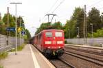 151 104-7 & 151 110-4 DB Schenker Rail Deutschland AG mit dem 6000 Tonnen Erzbomber von Hamburg Hansaport nach Salzgitter-Beddingen in Bienenbüttel. 02.06.2015