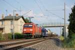 BR 152/149641/152-126-9-mit-gemischten-gueterzug-in 152 126-9 mit gemischten Gterzug in Vietznitz Richtung Friesack(Mark) unterwegs. 12.07.2011