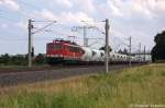 BR 155/277884/meg-702-155-179-5-meg-- MEG 702 (155 179-5) MEG - Mitteldeutsche Eisenbahn GmbH mit dem DGS 99643 von Rdersdorf nach Wismar in Vietznitz. 02.07.2013